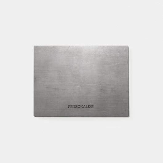Textuur van geborsteld metaal post-it® notes (Voorkant)