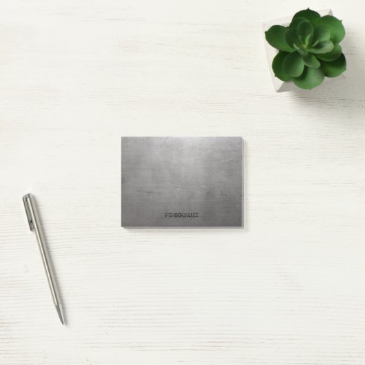 Textuur van geborsteld metaal post-it® notes (Kantoor)