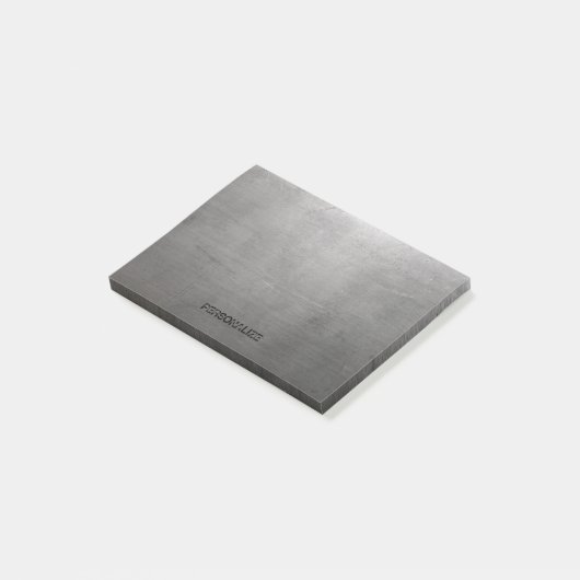 Textuur van geborsteld metaal post-it® notes (Schuin)