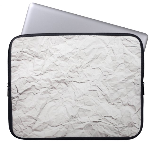 textuur van gekreukeld papier laptop sleeve (Voorkant)