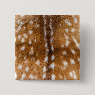 textuur van gepotte hertenbont vierkante button 5,1 cm