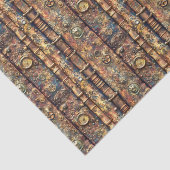 Textuur van gesmolten brons koper goud BR2 Decoupa Tissuepapier (Detail)