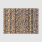 Textuur van gesmolten brons koper goud BR2 Decoupa Tissuepapier (Voorkant)