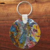 textuur van gezuiverd hout sleutelhanger (Voorkant)