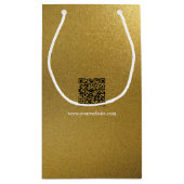 Textuur van goudpenseel Bord QR-code Klein Cadeauzakje (Achterkant)