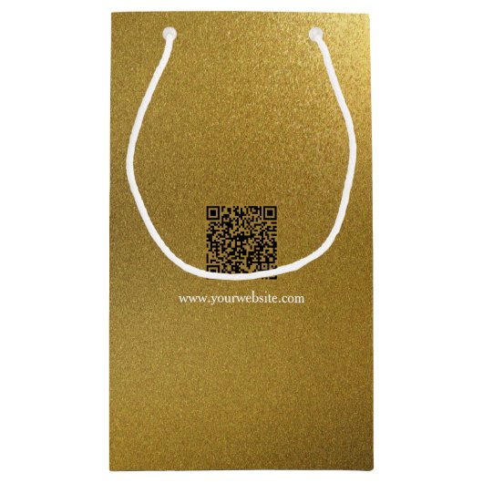 Textuur van goudpenseel Bord QR-code Klein Cadeauzakje (Achterkant)