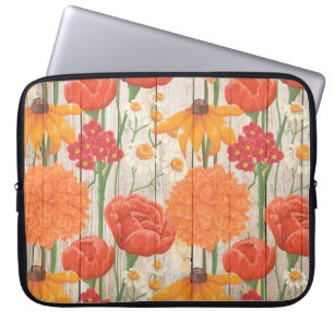 TEXTUUR VAN HOUT MET PASTEL-STROMEN LAPTOP SLEEVE