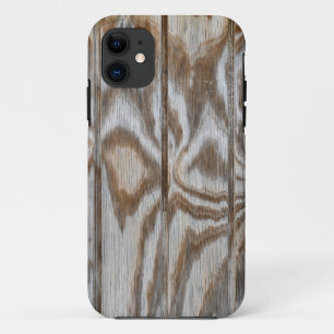 textuur van hout met weetherige korrel iPhone 11 hoesje