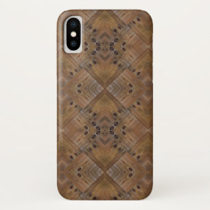 textuur van hout, natuurlijke achtergrondstructuur iPhone x hoesje