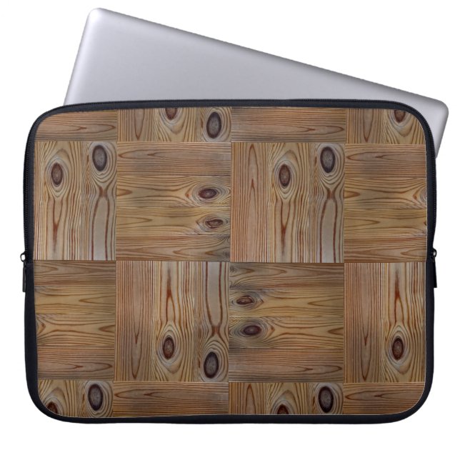 textuur van hout, natuurlijke achtergrondstructuur laptop sleeve (Voorkant)