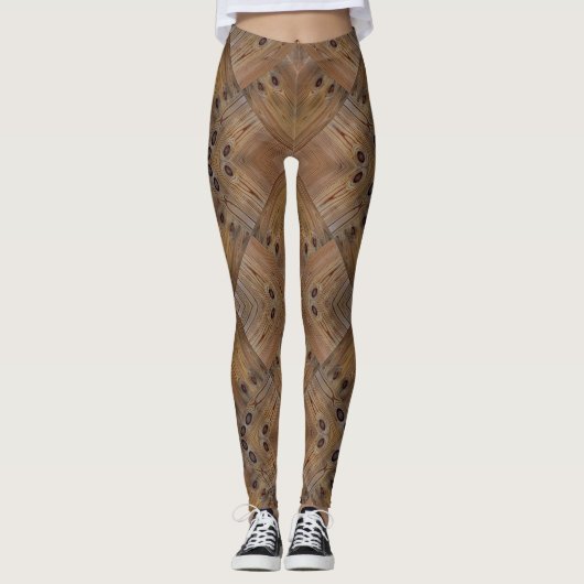 textuur van hout, natuurlijke achtergrondstructuur leggings (Voorkant)