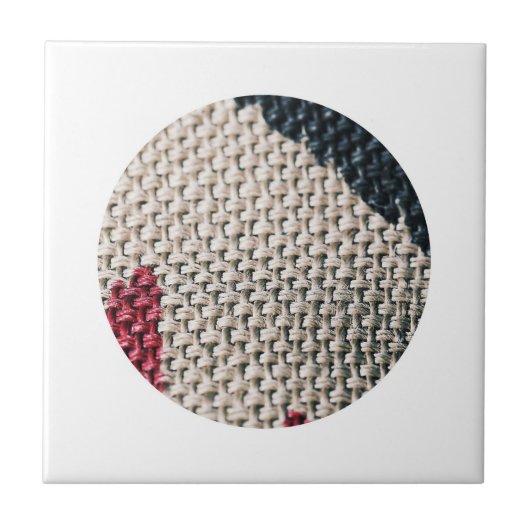 Textuur van katoenvlas tegeltje (Voorkant)