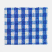 textuur van katoenweefsel, blauw ingecheckt fleece deken (Voorkant (Horizontaal))