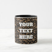 Textuur van koffieboon Sjabloon Mok (Midden)