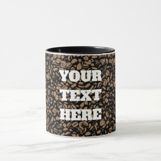 Textuur van koffieboon Sjabloon Mok (Midden)