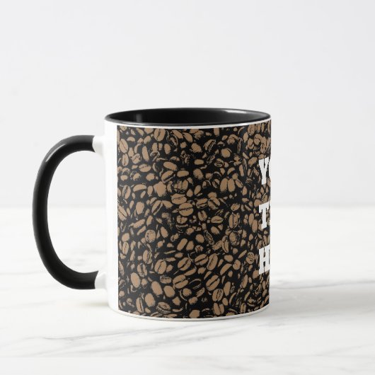 Textuur van koffieboon Sjabloon Mok (Links)