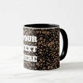 Textuur van koffieboon Sjabloon Mok (Voorkant rechts)