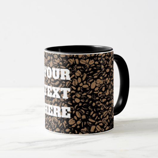 Textuur van koffieboon Sjabloon Mok (Voorkant rechts)