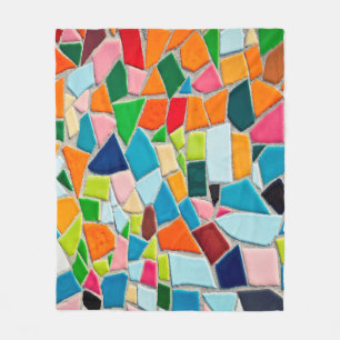 textuur van mozaïektegels sjabloon fleece deken