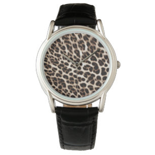 textuur van pelsdieren schil cheetah leopard horloge