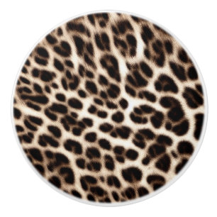 textuur van pelsdieren schil cheetah leopard keramische knop