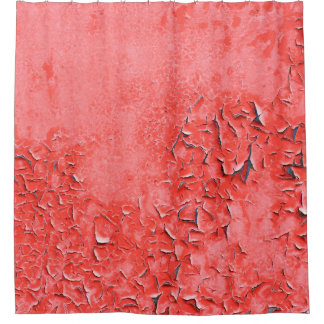 Textuur van  roestgeschilderd ijzerwandbekleding douchegordijn