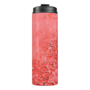 Textuur van  roestgeschilderd ijzerwandbekleding thermosbeker