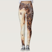 textuur van roodbruin roestvrij metaal leggings (Voorkant)