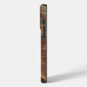  textuur van ruw leer Case-Mate iPhone case (Achterkant / Links)