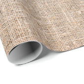textuur van textiel, jute bruine stof cadeaupapier (Rol Hoek)