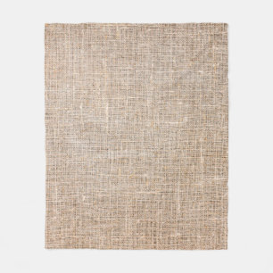 textuur van textiel, jute bruine stof fleece deken