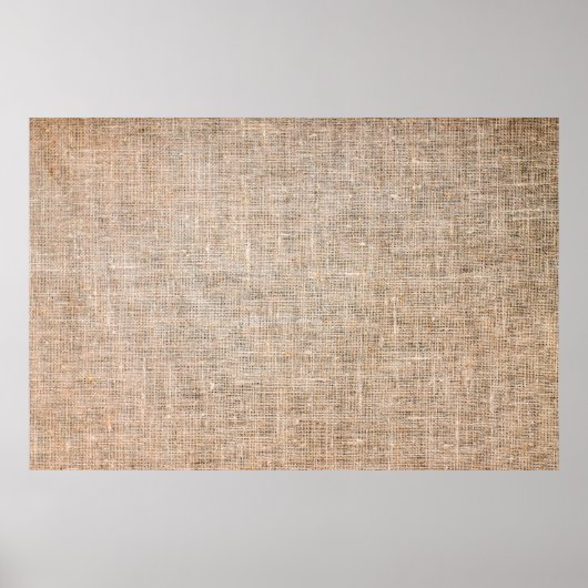 textuur van textiel, jute bruine stof poster (Voorkant)