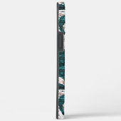 Textuur van witte vlekken gemengd in aquamarine me Case-Mate iPhone case (Achterkant / Rechts)