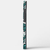 Textuur van witte vlekken gemengd in aquamarine me Case-Mate iPhone case (Achterkant / Links)