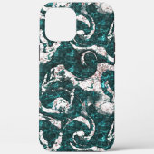 Textuur van witte vlekken gemengd in aquamarine me Case-Mate iPhone case (Achterkant)