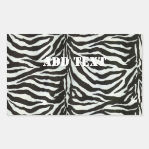 Textuur van zebra-camouflage rechthoekige sticker