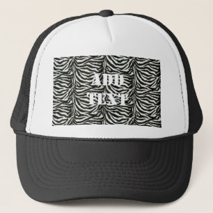 Textuur van zebra-camouflage trucker pet