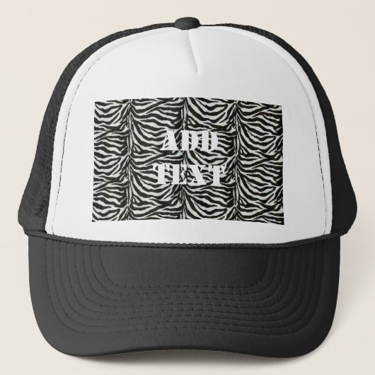 Textuur van zebra-camouflage trucker pet (Voorkant)