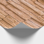 textuurbaksteen beige close-up cadeaupapier (Hoek)