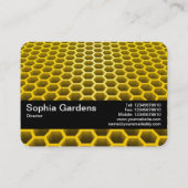 Textuurband V2 - Honeycomb Perspective Amber Visitekaartje (Achterkant)