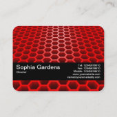 Textuurband V2 - Honeycomb Perspective Red Visitekaartje (Achterkant)