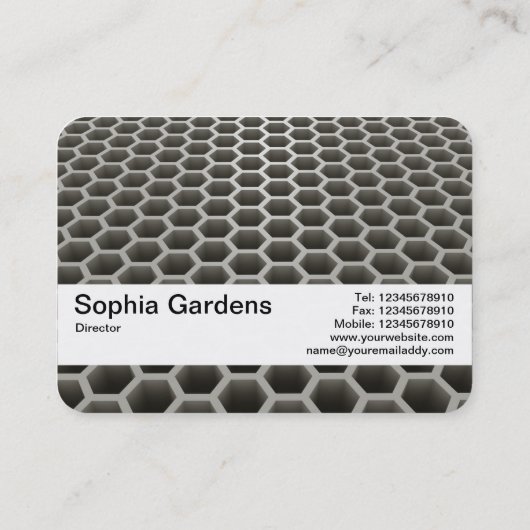 Textuurband V2 - Honeycomb Perspective Warm Visitekaartje (Achterkant)