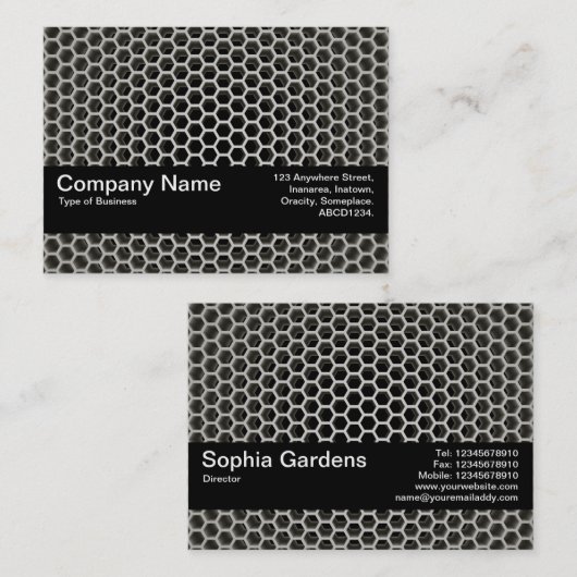 Textuurband V2 - Honeycomb Warm Visitekaartje (Voorkant / Achterkant)