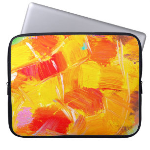 textuurolie schilderij vruchtenschilderij kleurrij laptop sleeve