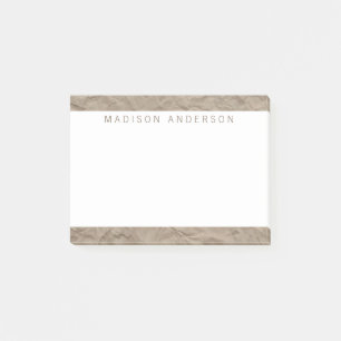 textuurpapier   Minimalistisch modern gepersonalis Post-it® Notes