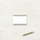 textuurpapier | Minimalistisch modern gepersonalis Post-it® Notes (Op bureau)