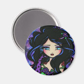 "Teya" Zeemeermin Fantasy Fairy Roos Magneet (Voorkant / Achterkant)