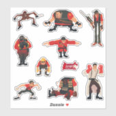TF2 Meme huurlingen sticker set (Vel)