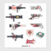 TF2 RED medic arsenal sticker set (Vel)