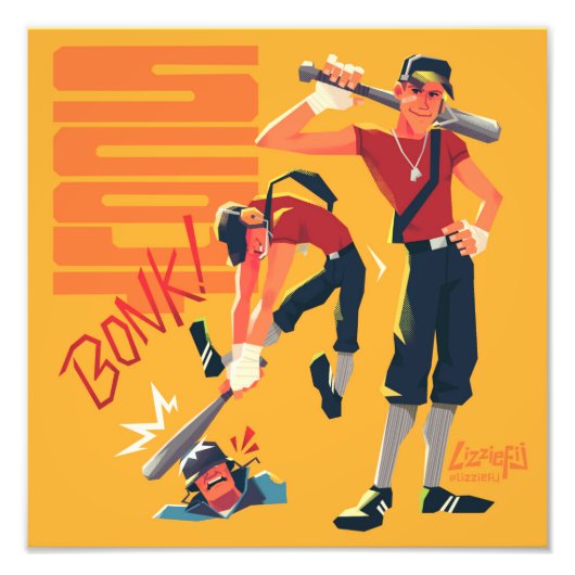 TF2 Scout Bonk! impression d'art moyen (Devant)